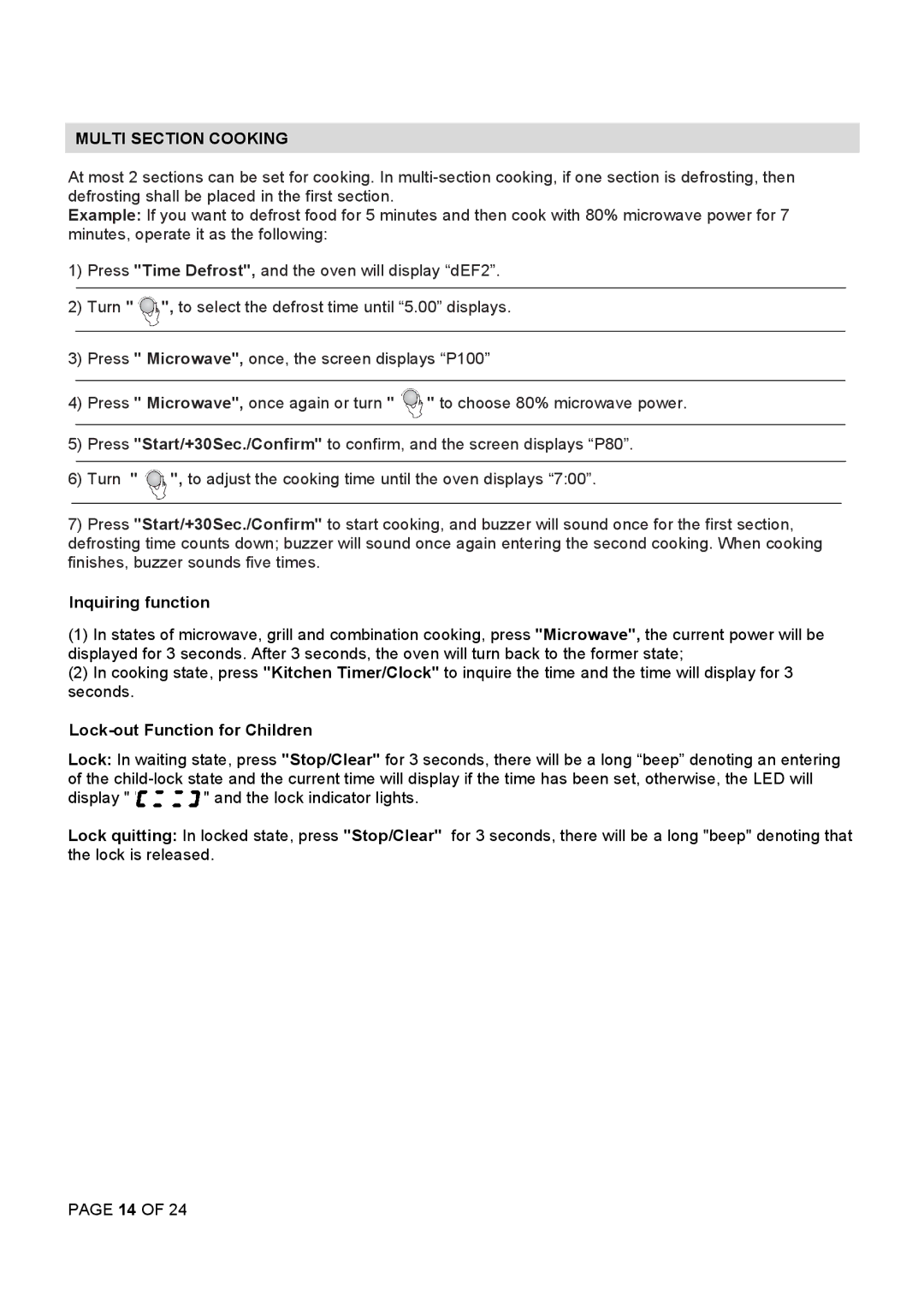 Defy Appliances MWG 2822 manual 5I+//52+5,-/5, 1G+-+5,-/52./4*5 