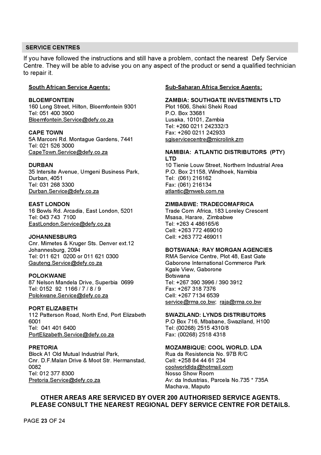 Defy Appliances MWG 2822 manual +-.2/,=5/,5-0@ +?G=.==52/,=/,5-0@, @Ac 