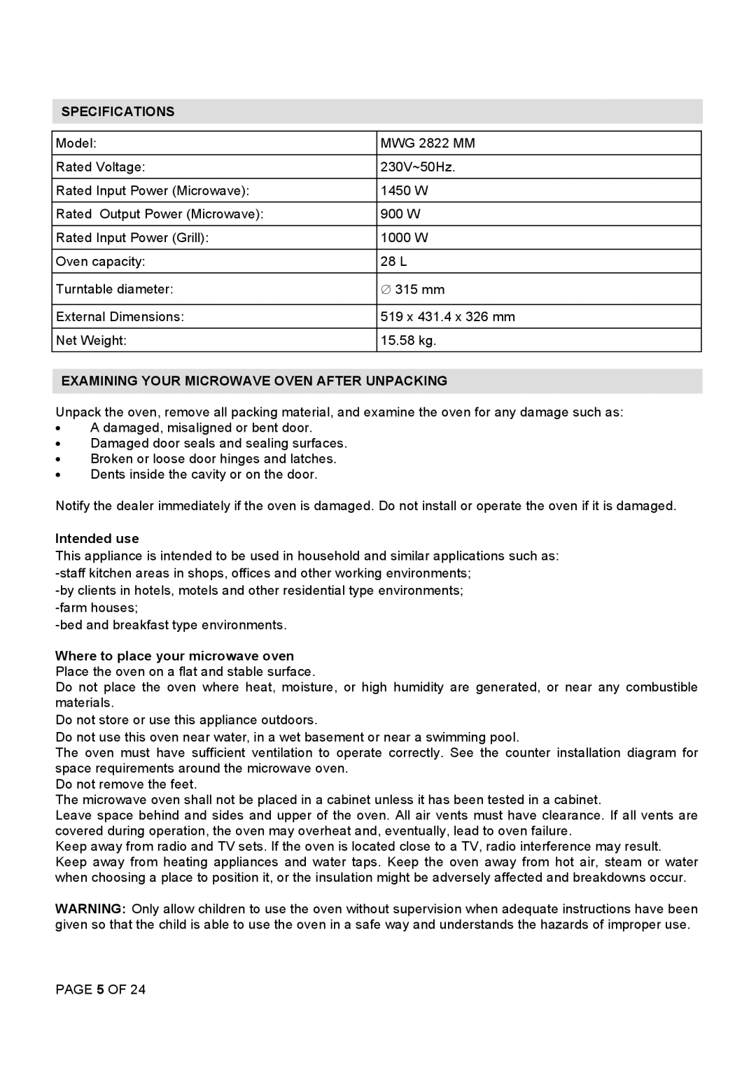 Defy Appliances MWG 2822 manual Daaa, 84=,7+/,=5 