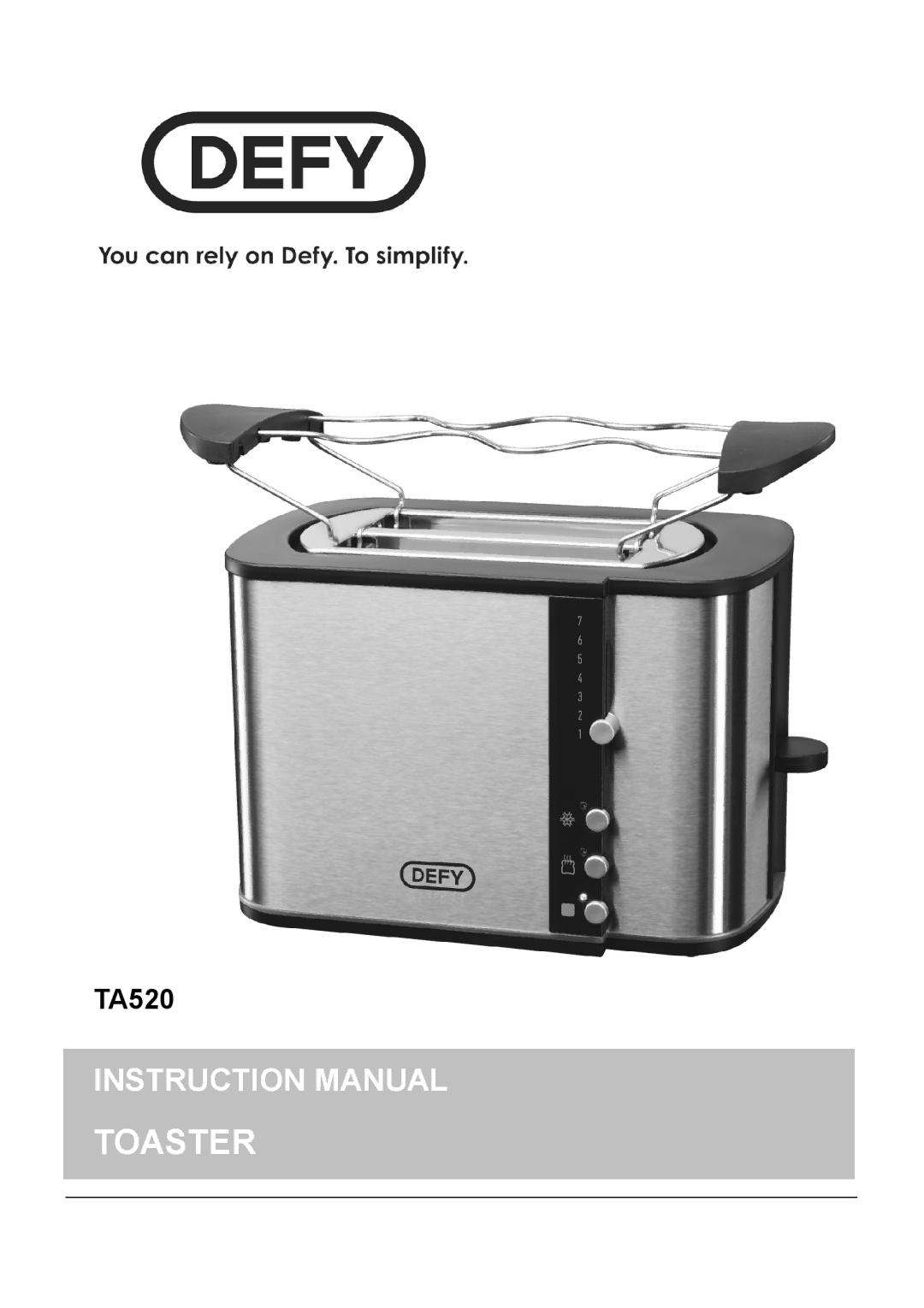 Defy Appliances TA520 manual 