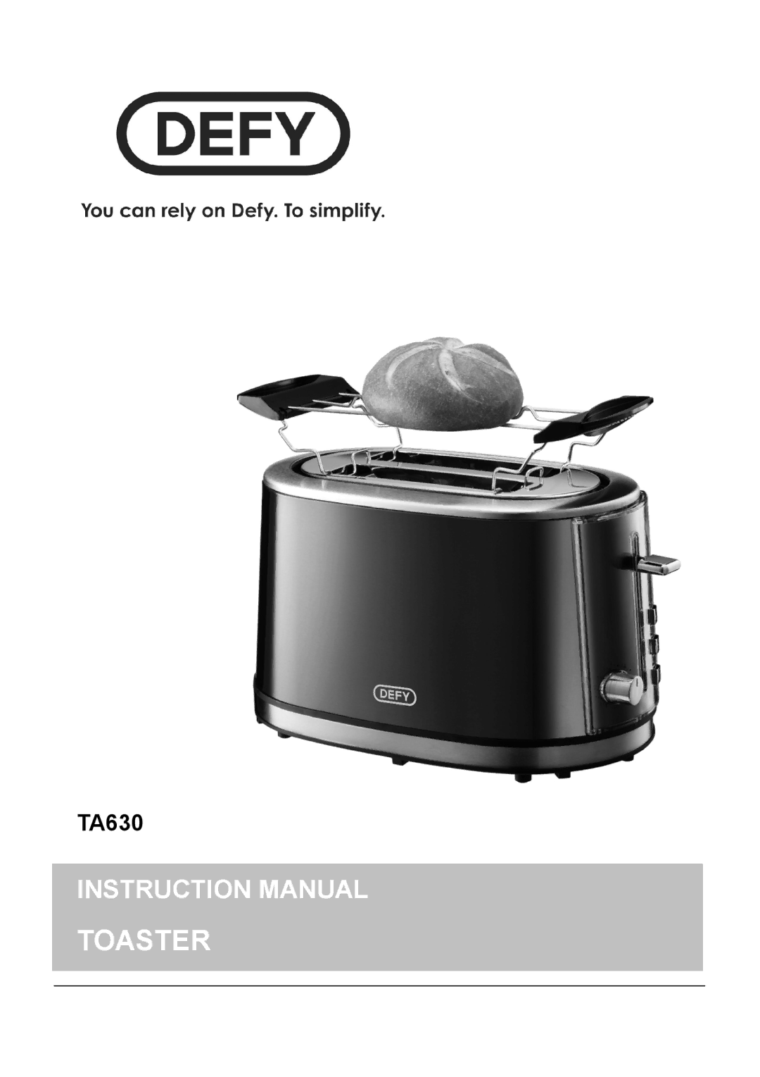 Defy Appliances TA630 manual 