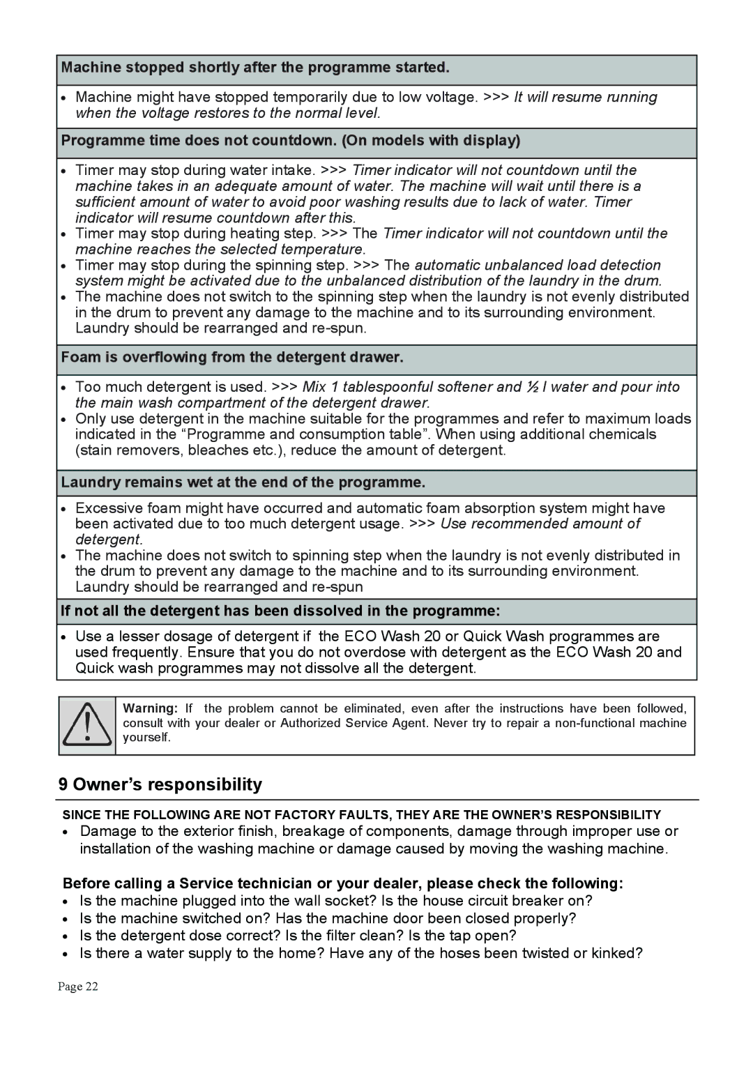 Defy Appliances WCY 81233 MLCM manual $H*$ 