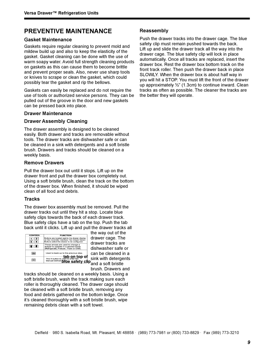 Delfield 18600VD manual Preventive Maintenance, Gasket Maintenance 