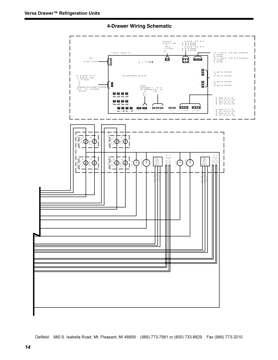 Delfield 18600VD manual Drawer Wiring Schematic, //!2$ 