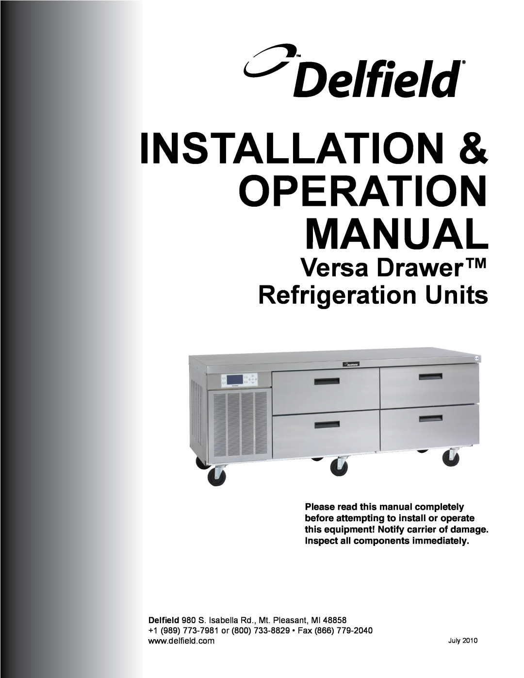 Delfield 18600VD manual Versa Drawer Refrigeration Units 