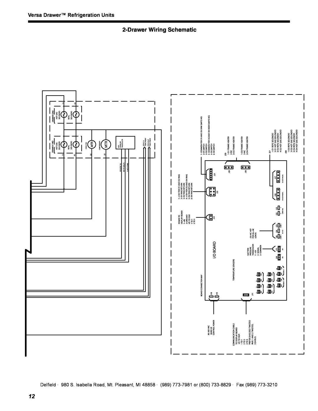 Delfield 18600VD manual Drawer Wiring, Versa Drawer Refrigeration Units, Schematic, 7981 or 