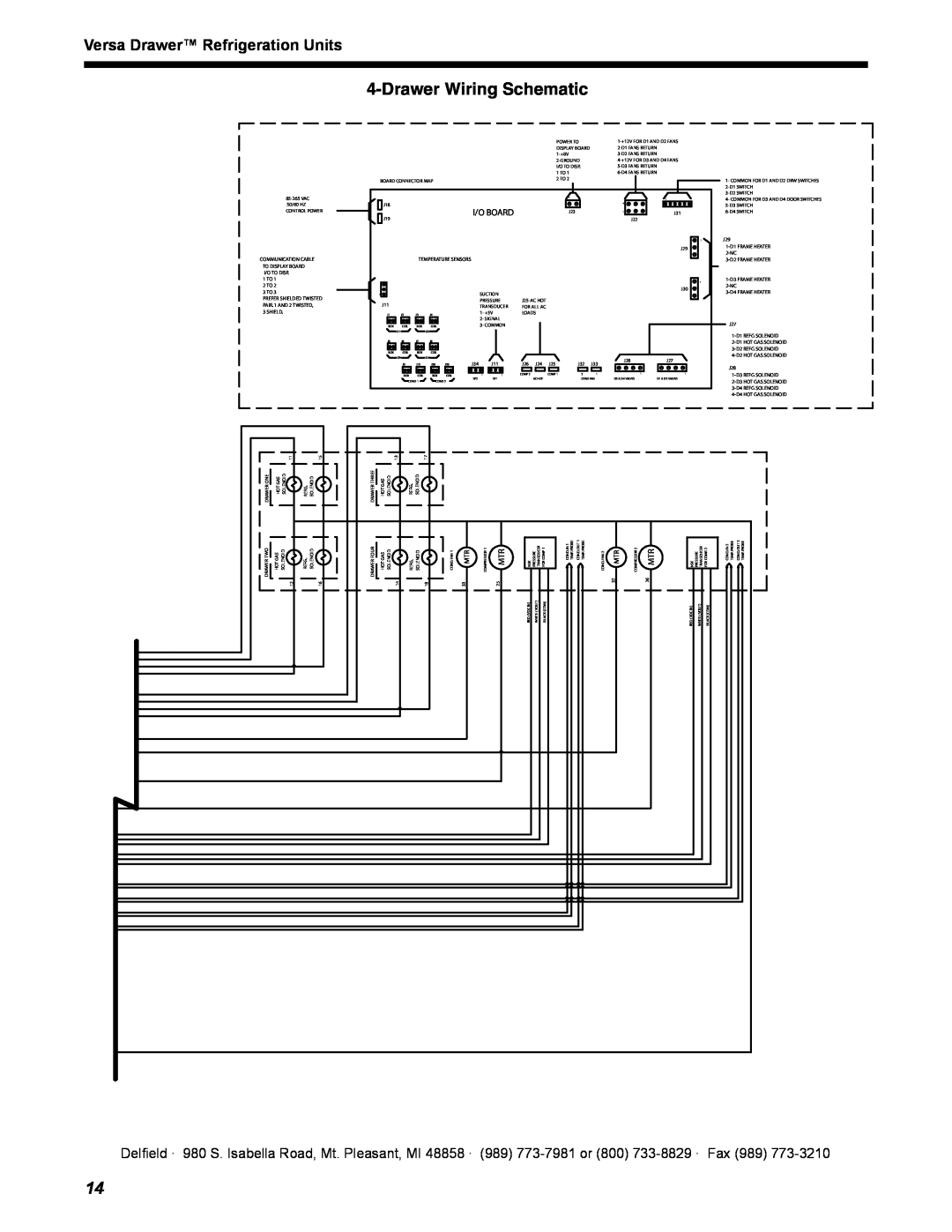 Delfield 18600VD manual Drawer Wiring Schematic, Versa Drawer Refrigeration Units, Delfield ·, //!2$ 