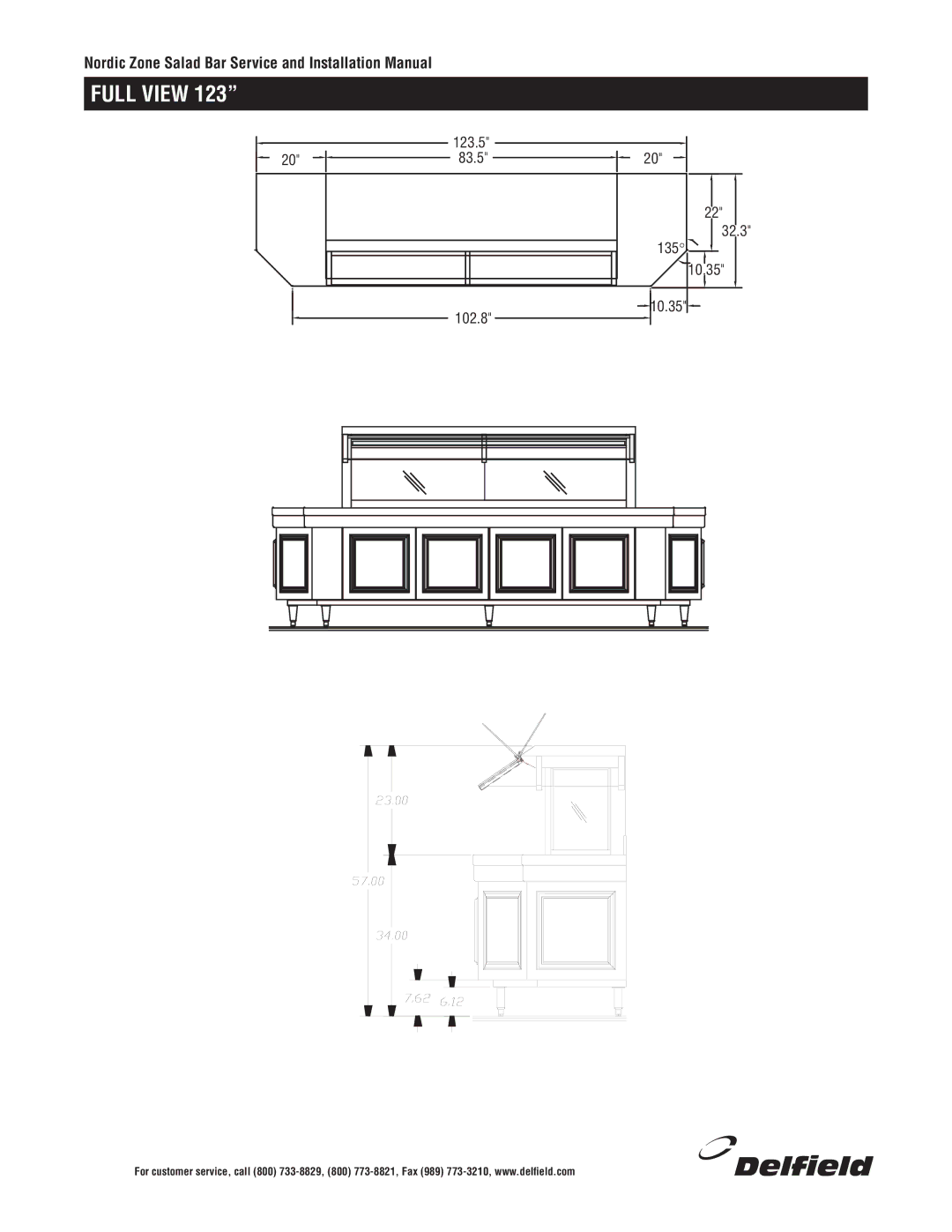 Delfield Cold Food Bars manual 123.5 83.5 102.8 32.3 