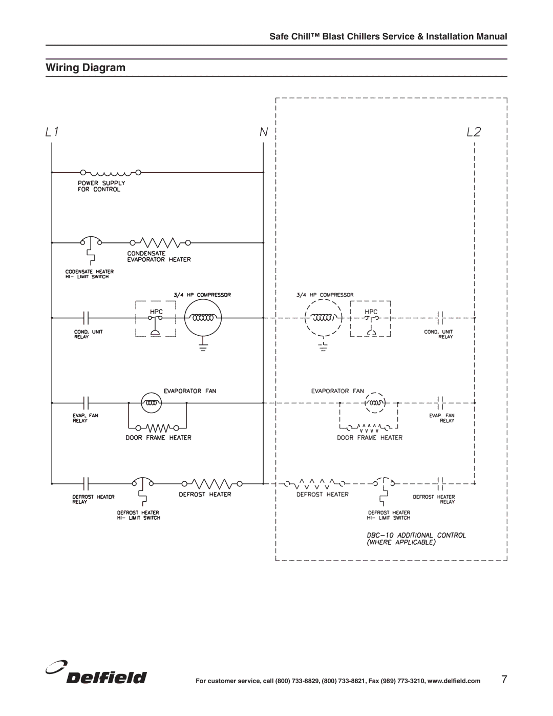 Delfield DBC-10 manual Wiring Diagram 