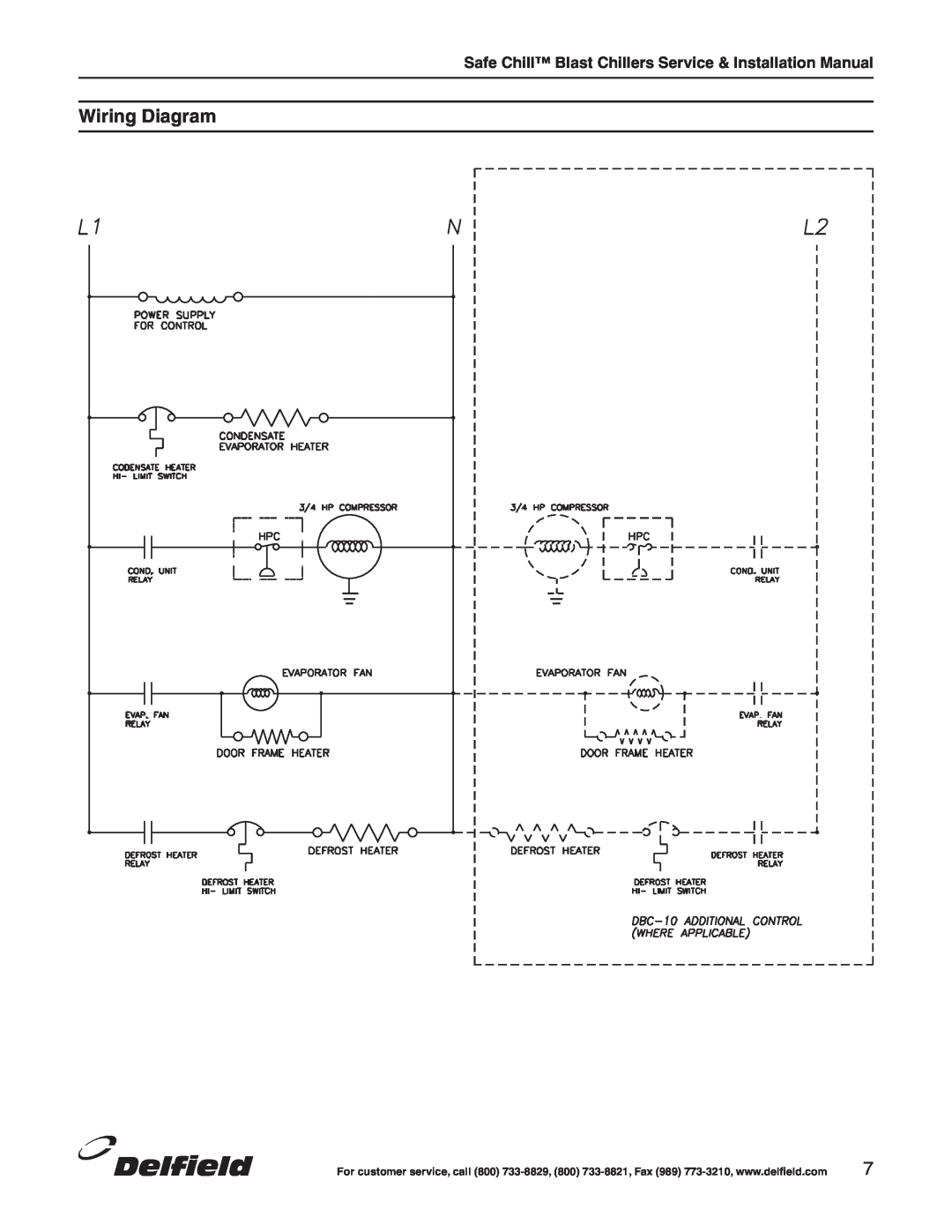 Delfield DBC-10 manual Wiring Diagram 