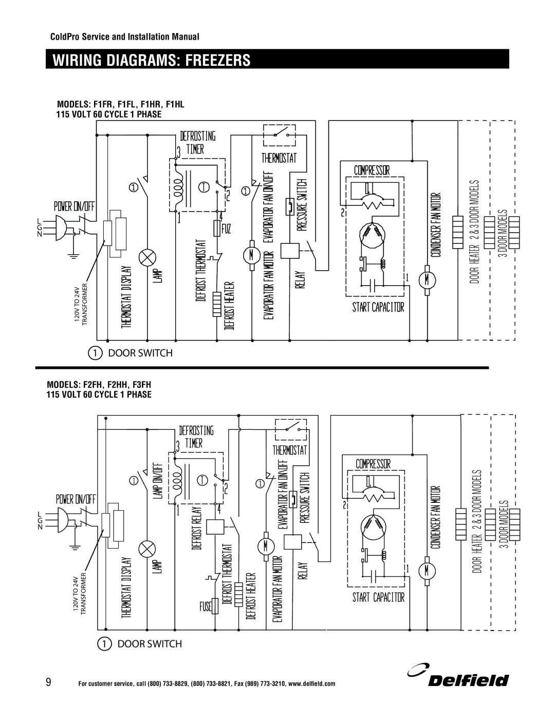 Delfield Refrigerators and Freezers manual Wiring Diagrams Freezers 