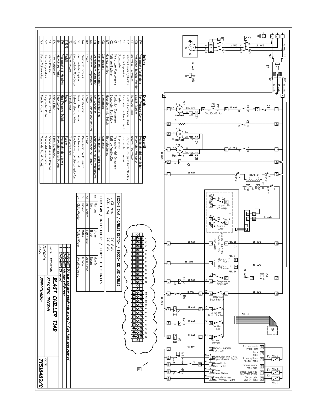 Delfield T5, T20C, T40, T24C, T14D manual 