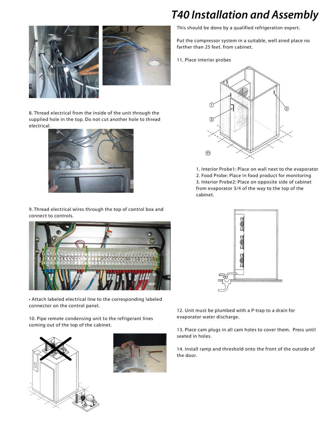 Delfield T20C, T5, T24C, T14D manual T40 Installation and Assembly 