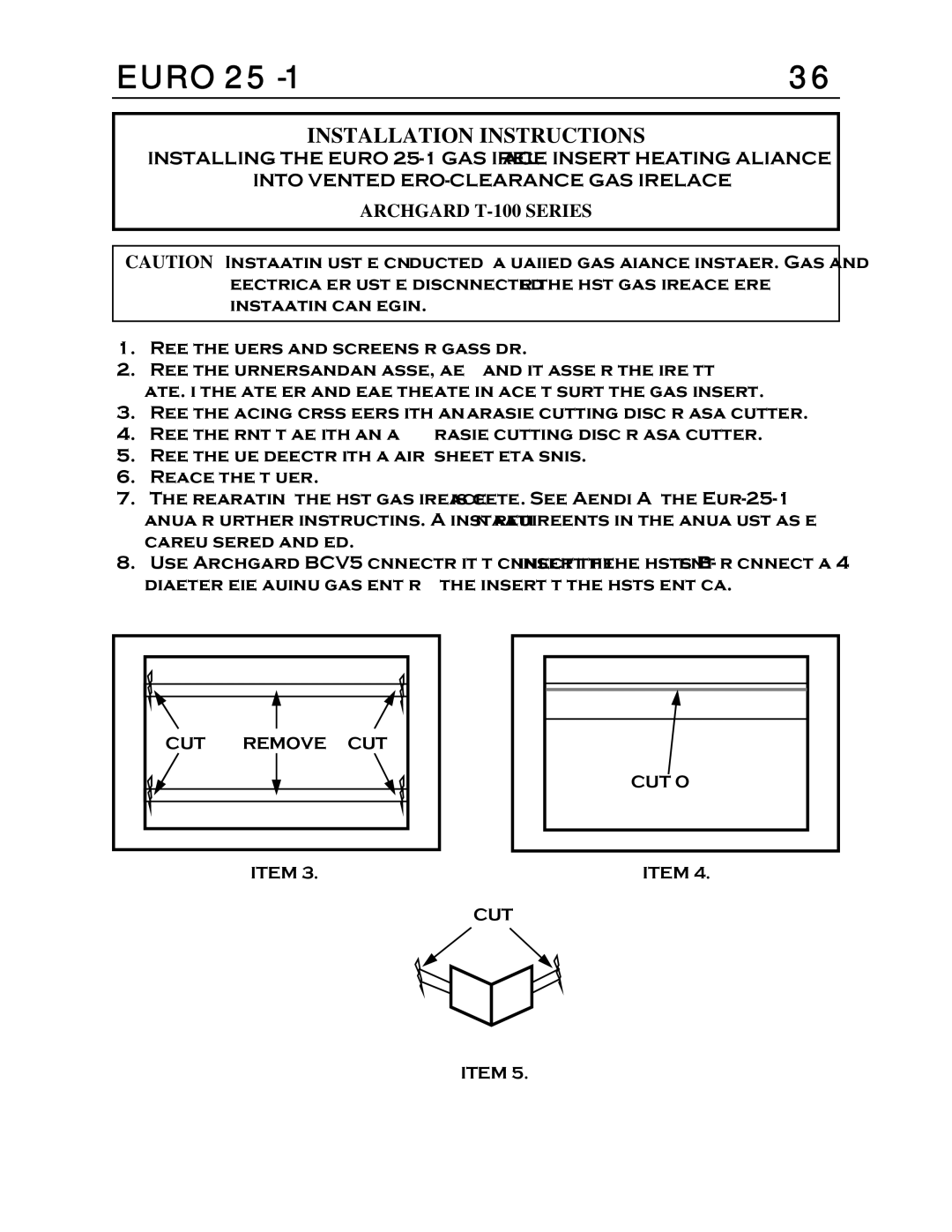 Delkin Devices EI - 25-1 manual Archgard T-100 Series 