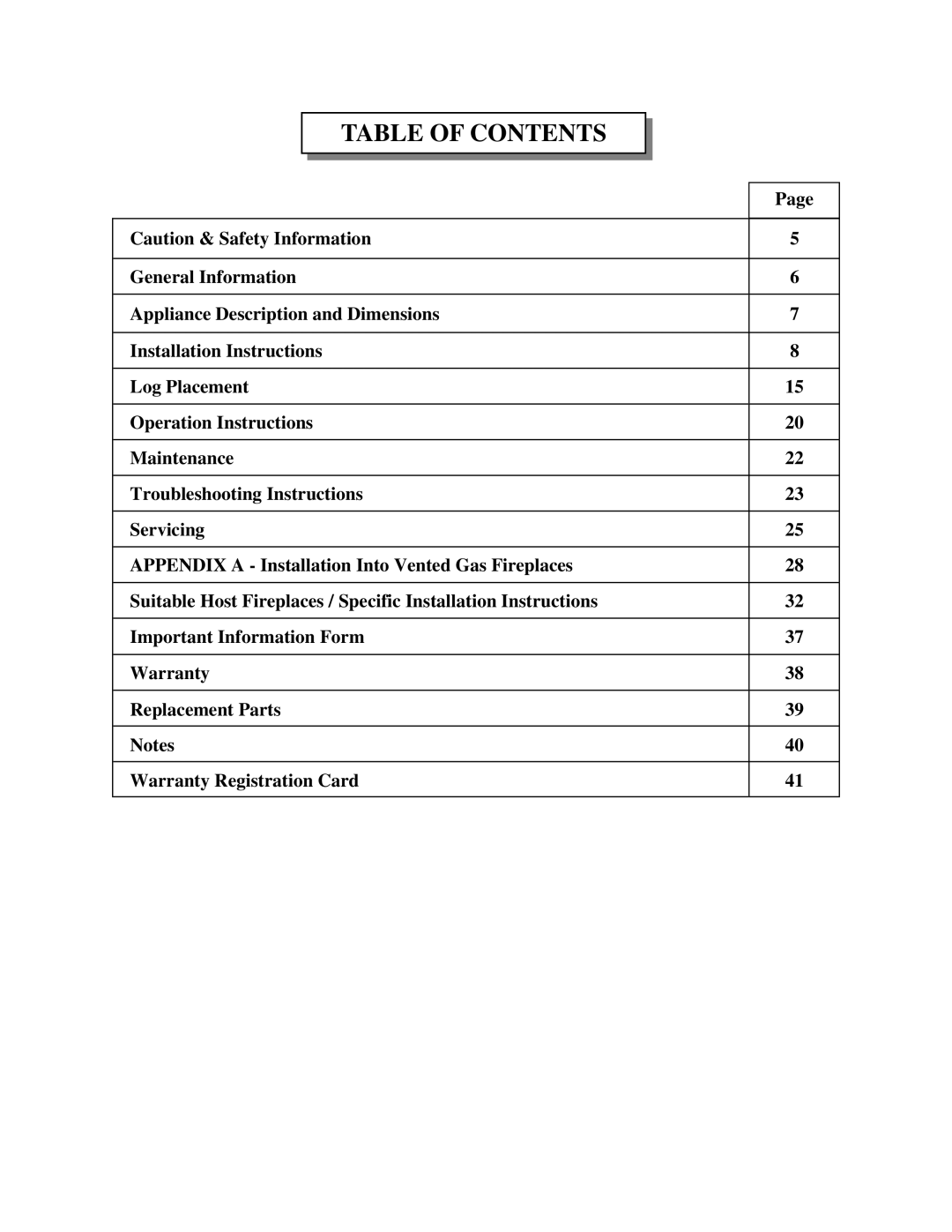 Delkin Devices EI - 25-1 manual Table of Contents 