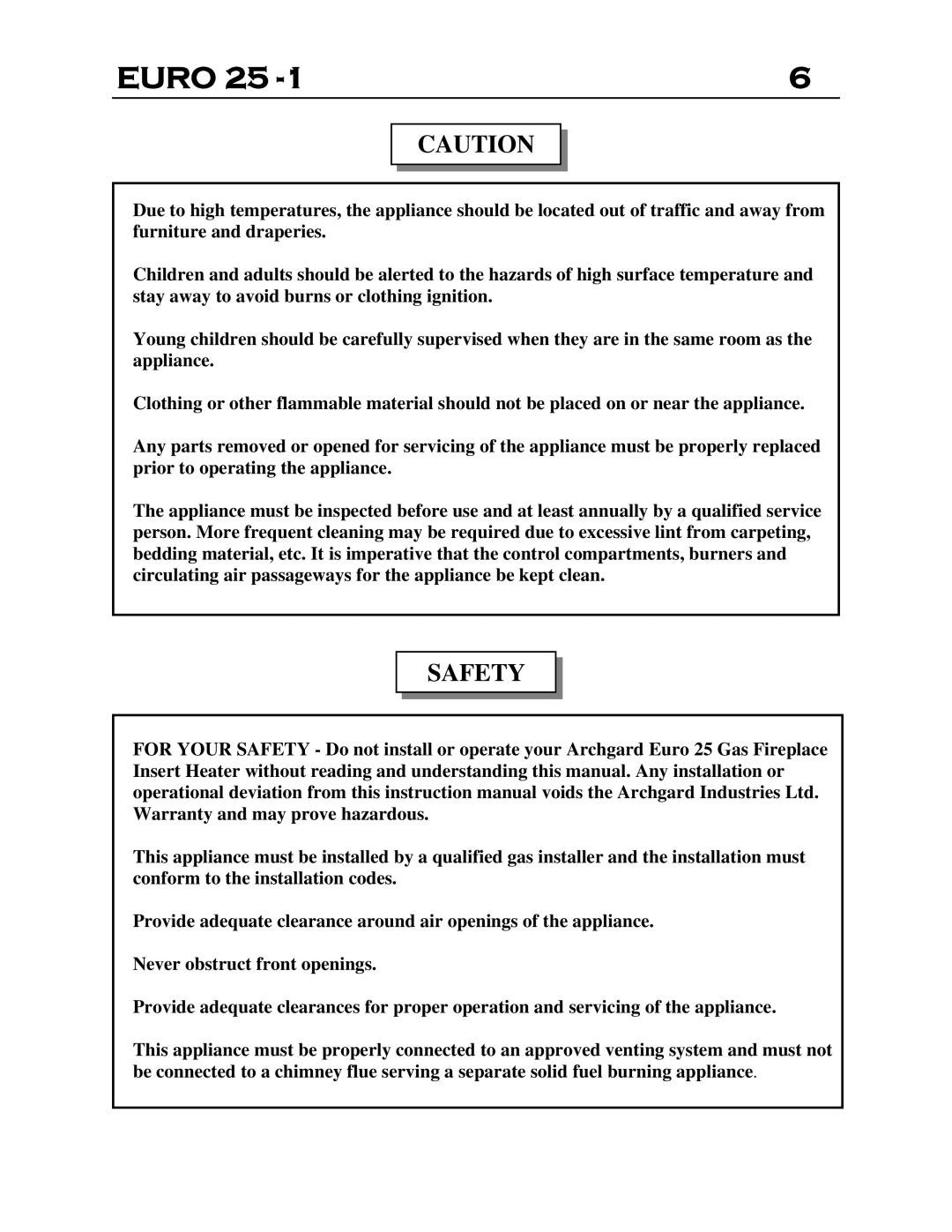 Delkin Devices EI - 25-1 manual Safety 