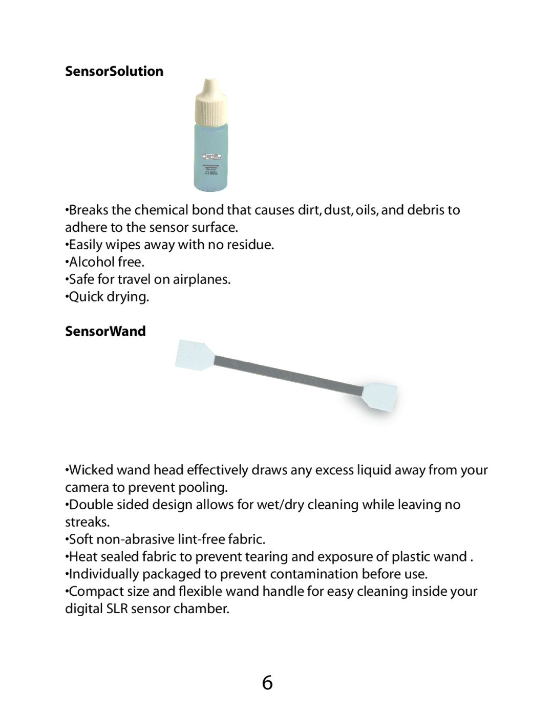 Delkin Devices SensorScope System manual SensorSolution, SensorWand 