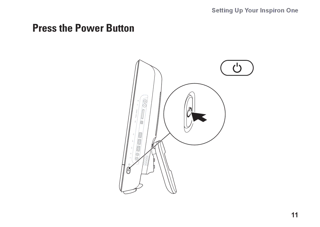 Dell 01HNXJA00, 19T setup guide Press the Power Button 