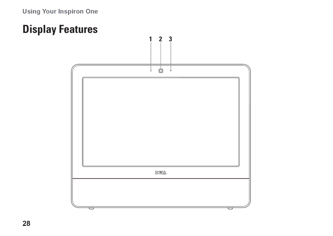 Dell 01HNXJA00, 19T setup guide Display Features 