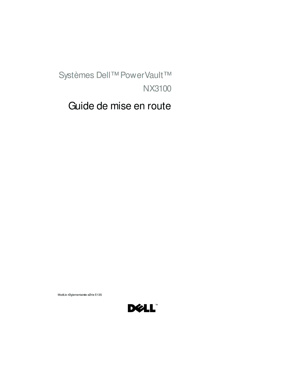 Dell NX3100, 05CPW manual Guide de mise en route 