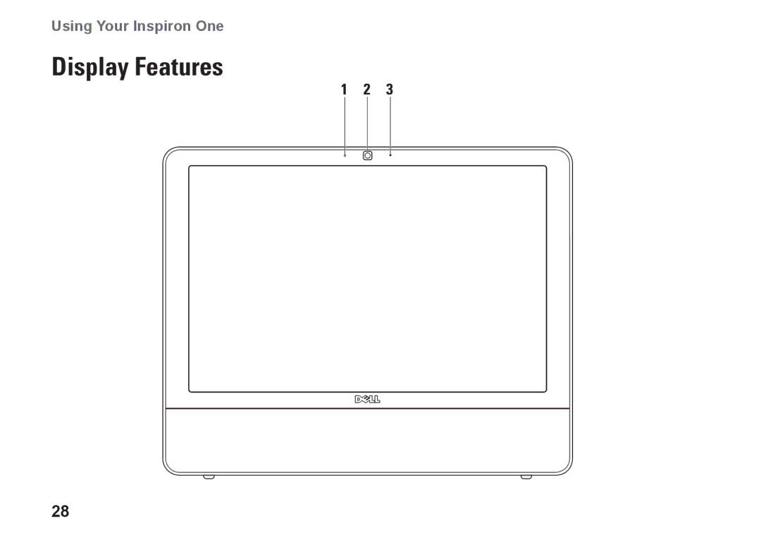 Dell 0DTN4TA00, W01B001 setup guide Display Features 