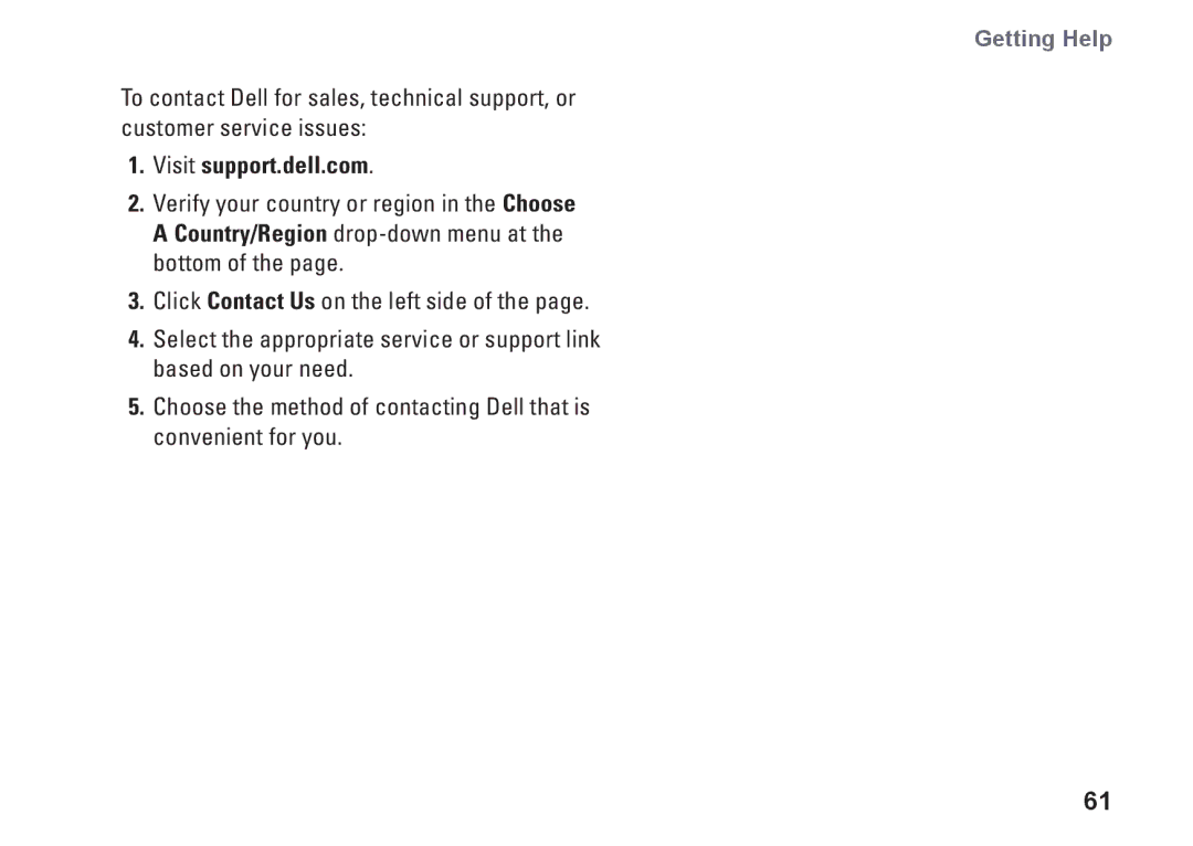 Dell 0DTN4TA00, W01B001 setup guide Visit support.dell.com 