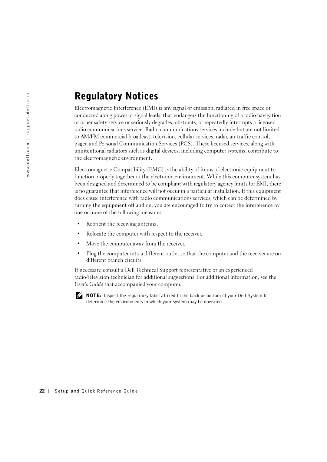 Dell 0F1697A00 manual Regulatory Notices 