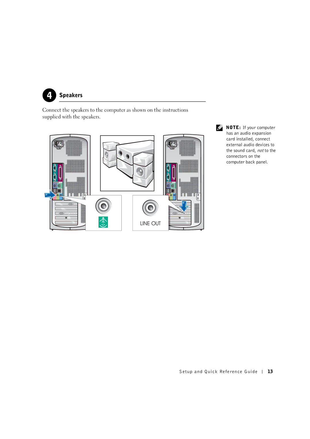 Dell 0G475 manual Speakers 