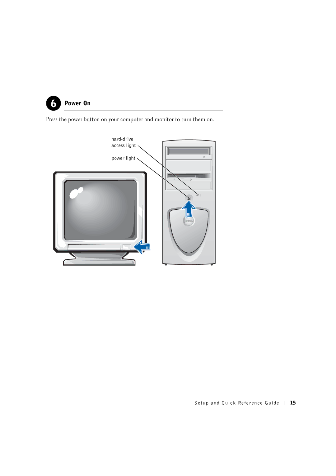 Dell 0G475 manual Power On 