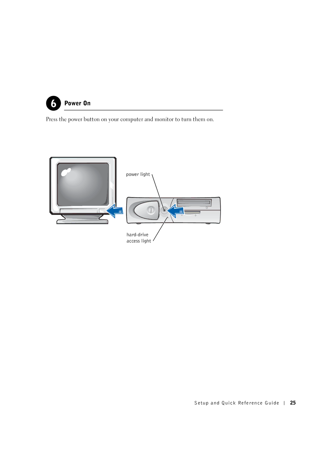 Dell 0G475 manual Power light 