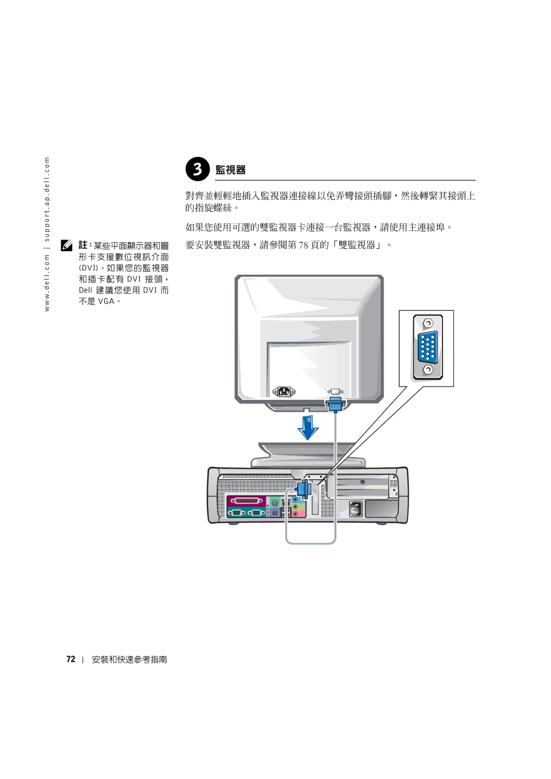 Dell 0G475 manual 監視器 