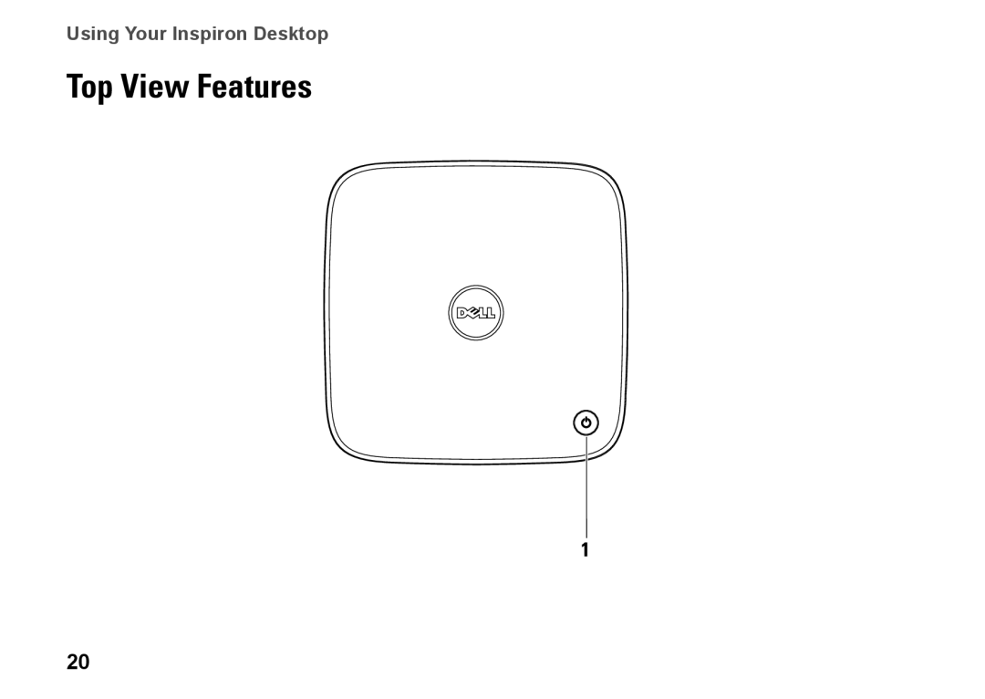 Dell 0H4MWDA00, D02U002, D02U001 setup guide Top View Features 