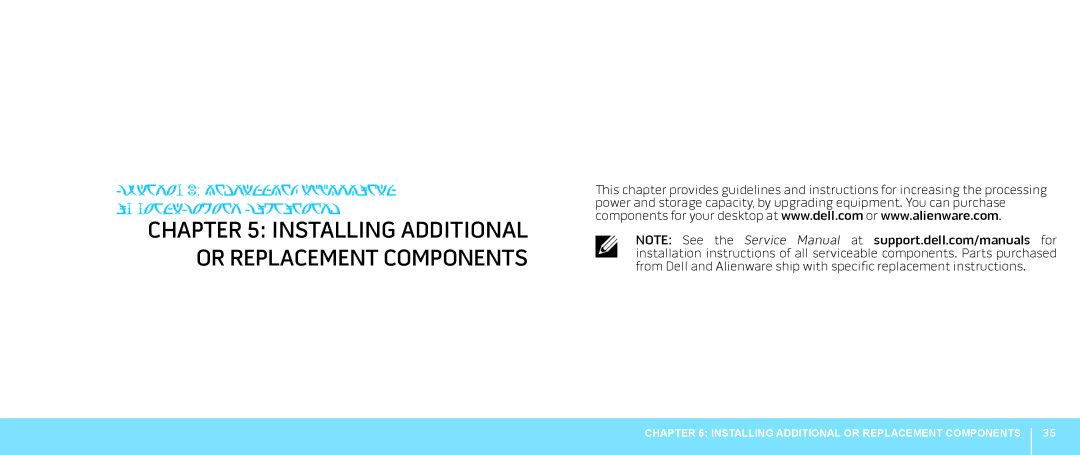 Dell Aurora-R2, 0JYTRGA00 manual Installing Additional or Replacement Components 