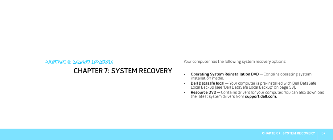 Dell 0JYTRGA00, Aurora-R2 manual System Recovery 