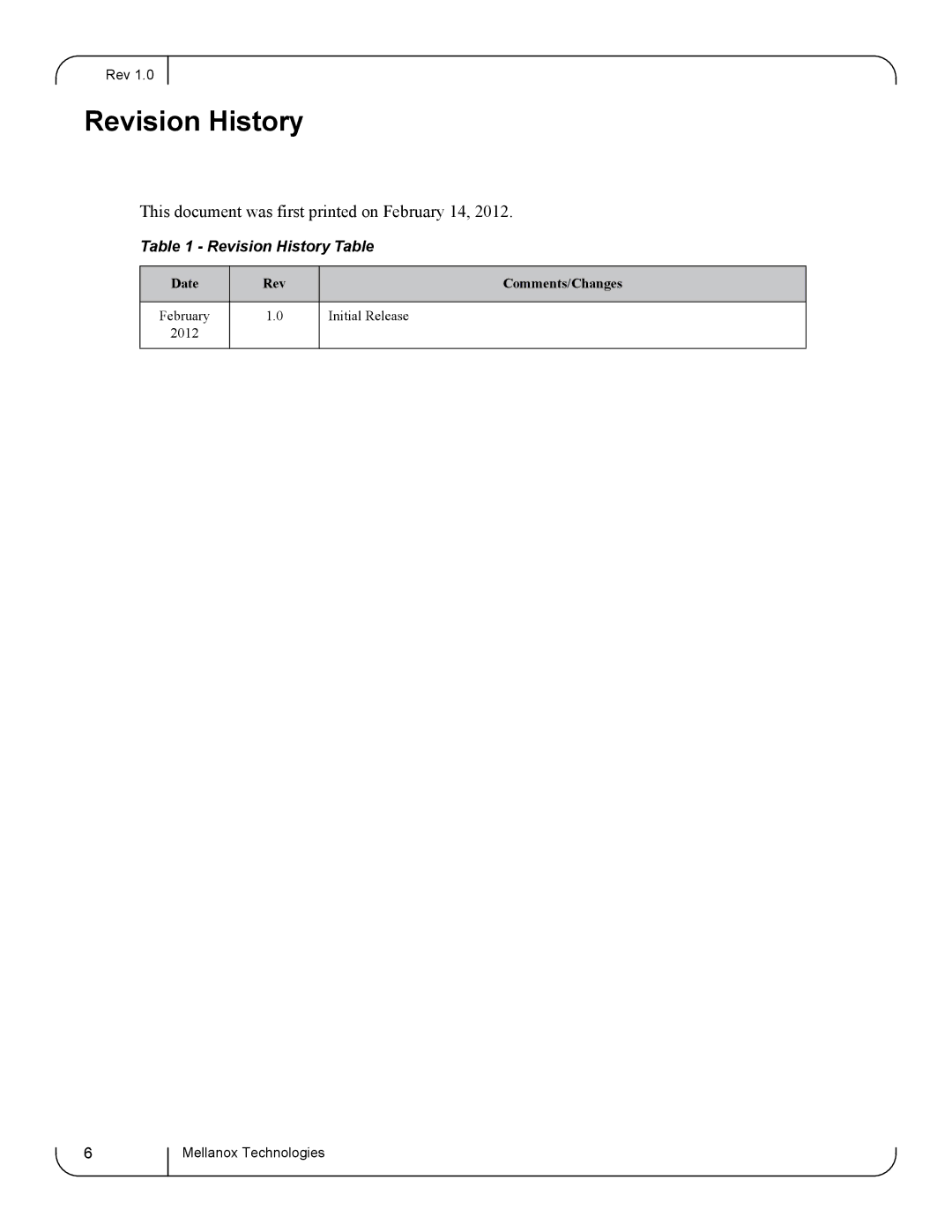 Dell 0K6V3V, 0J05YT user manual Revision History Table 