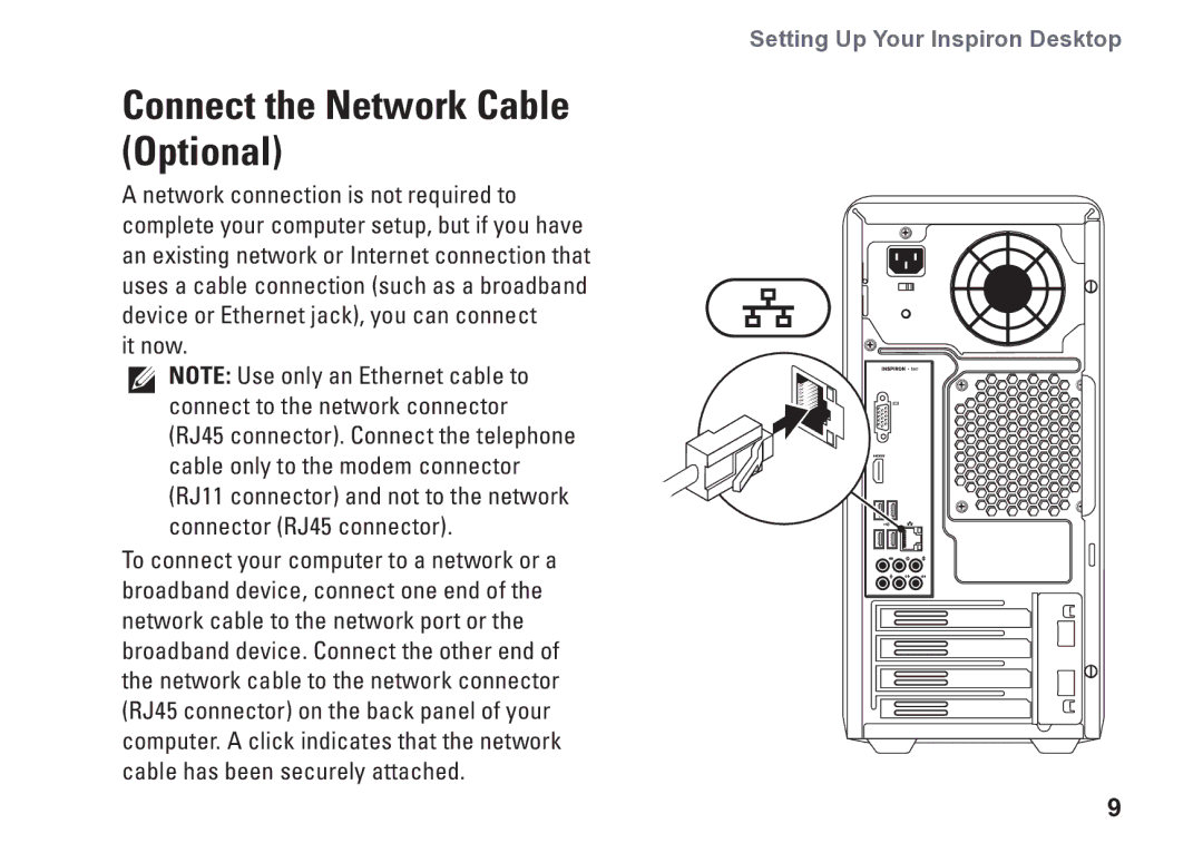 Dell 0M1PTFA00, DCME, D06M001 setup guide Connect the Network Cable Optional, It now 