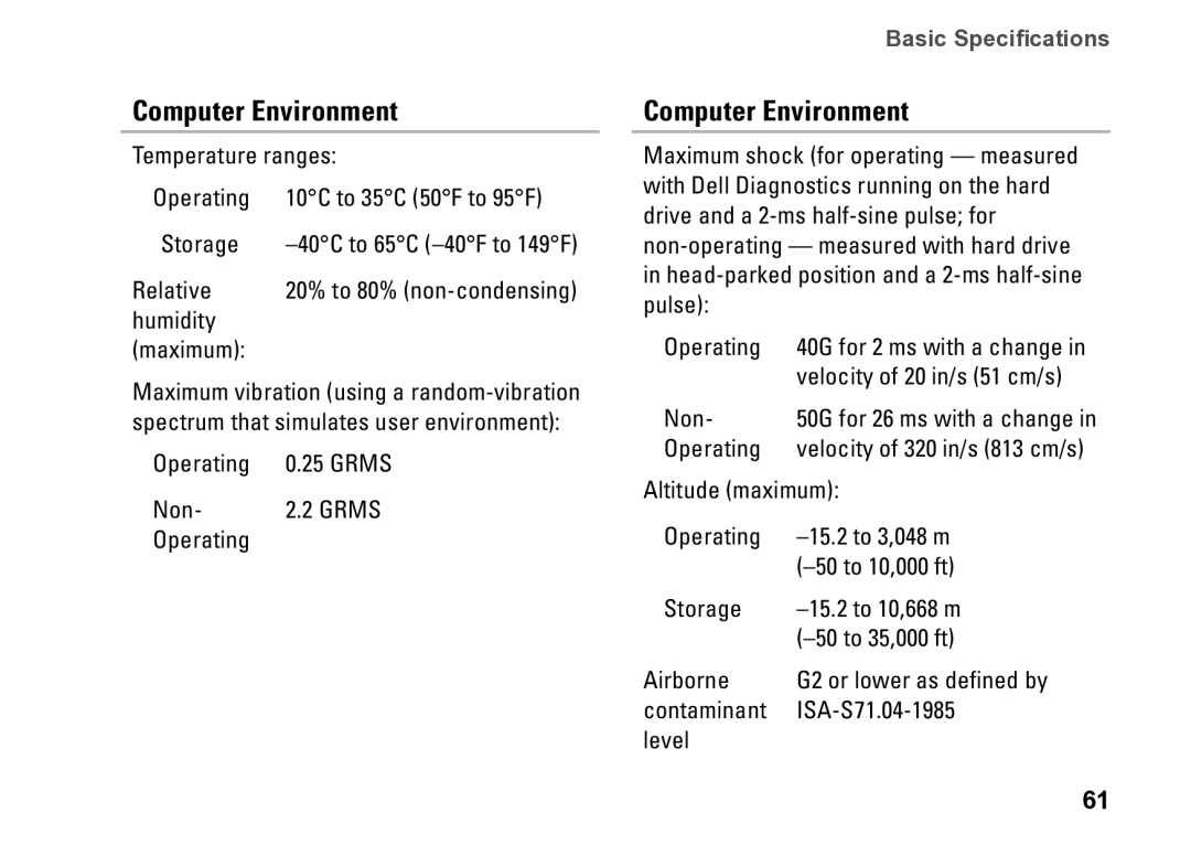 Dell D06M001, 0M1PTFA00, DCME setup guide Computer Environment 