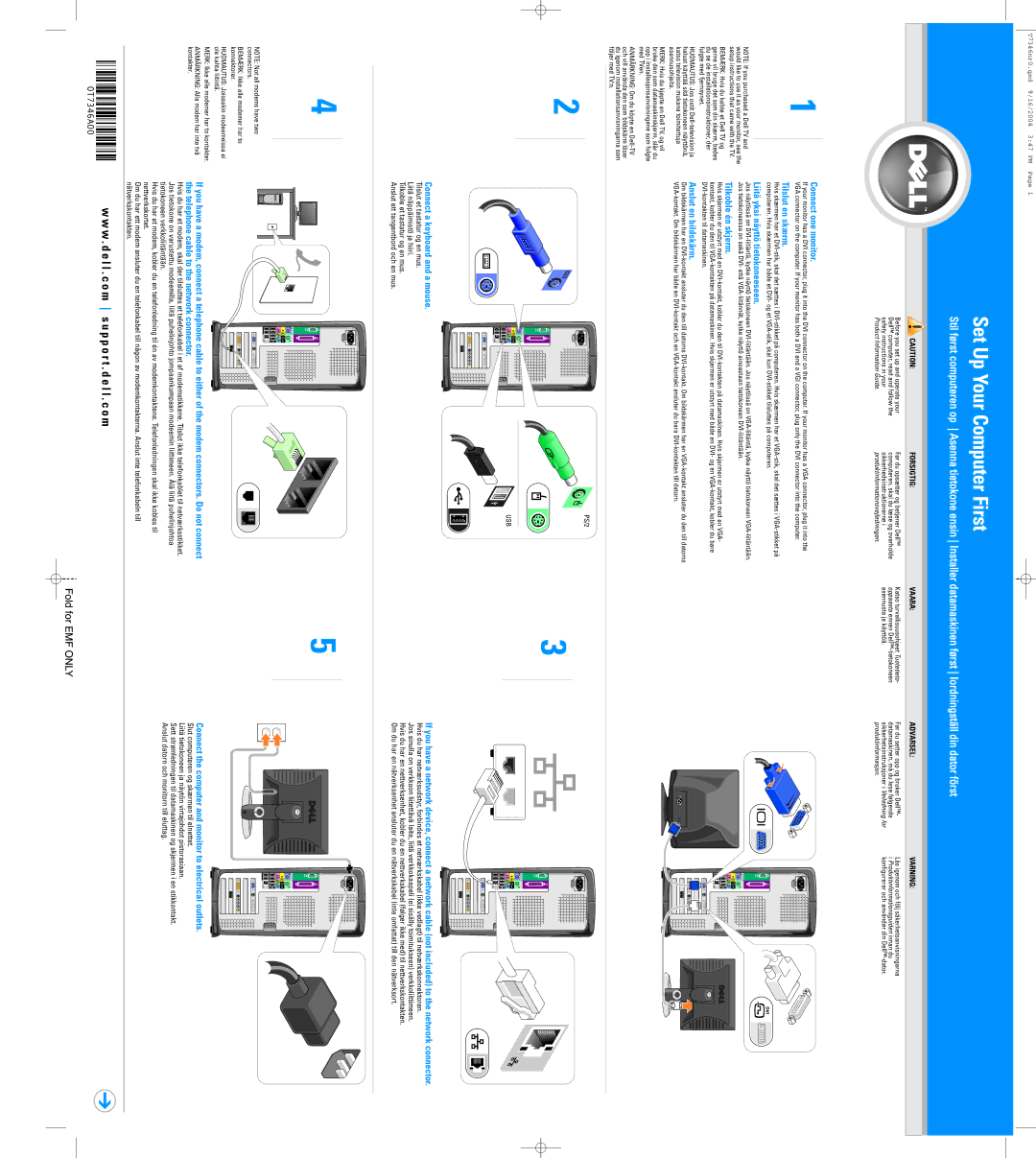 Dell 8400 Series, 0T7346A00 manual Set Up Your Computer First 