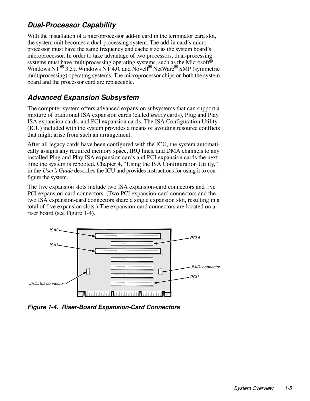 Dell 100-Mbps manual Dual-Processor Capability, Advanced Expansion Subsystem 