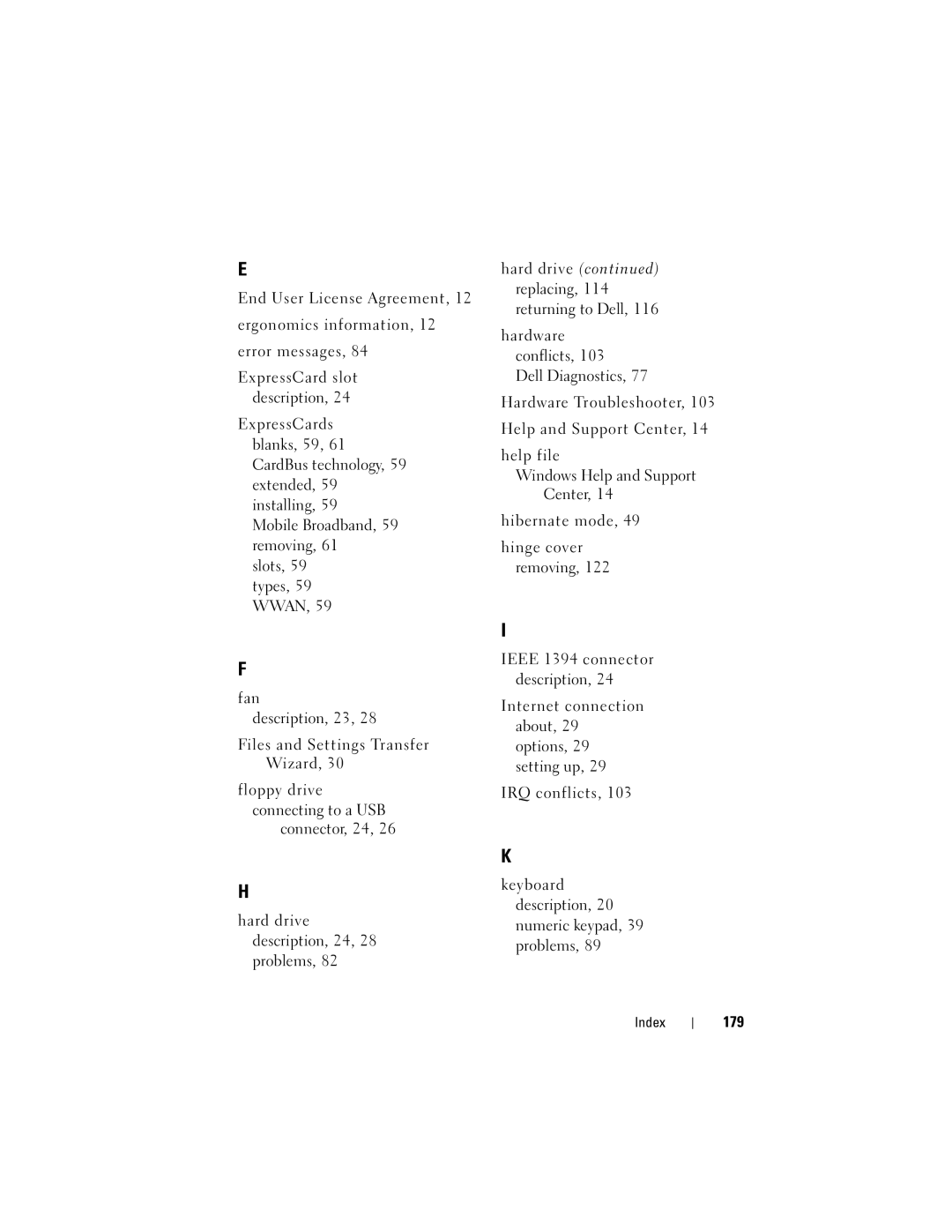 Dell 1000 owner manual 179 