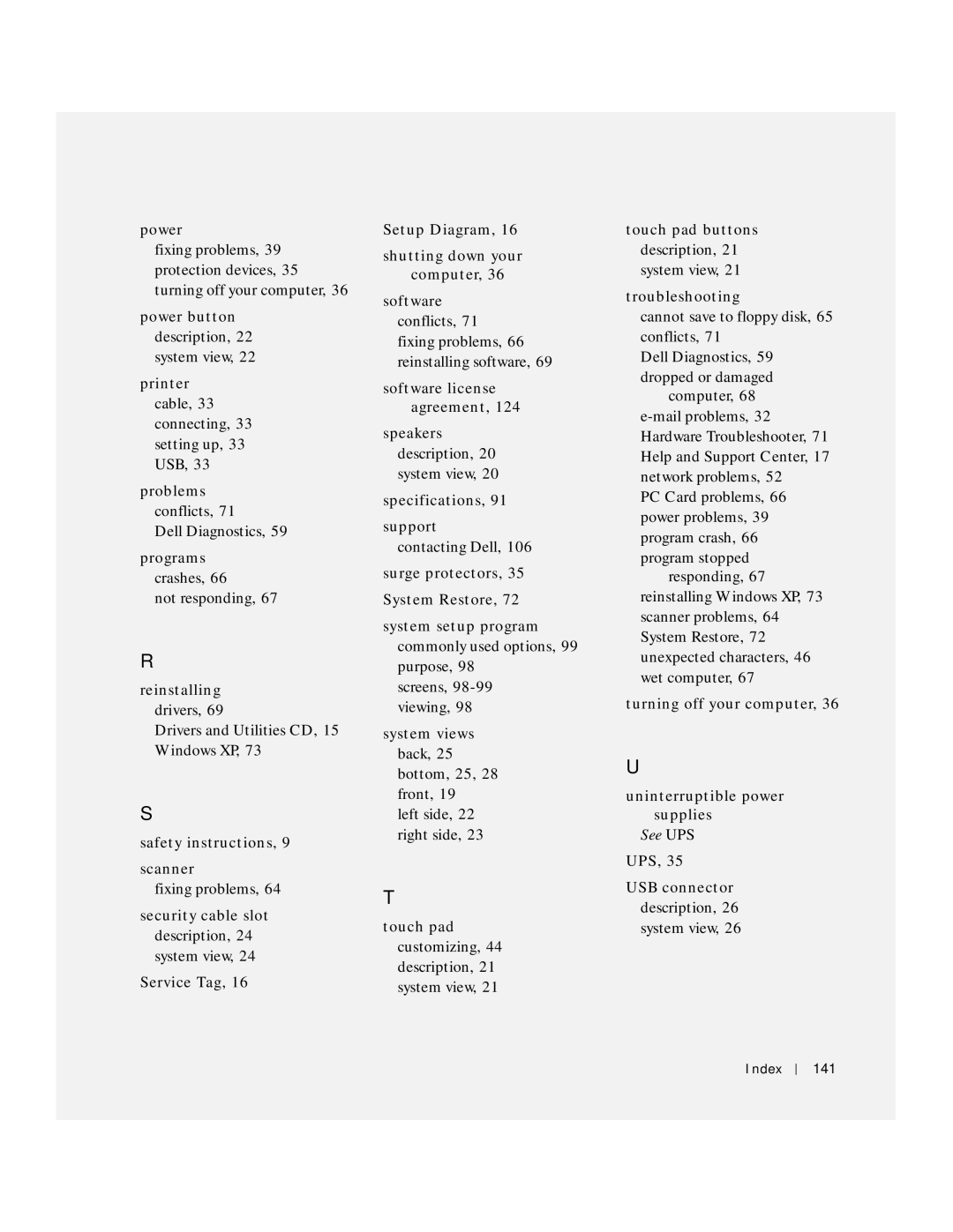 Dell 100L owner manual See UPS 