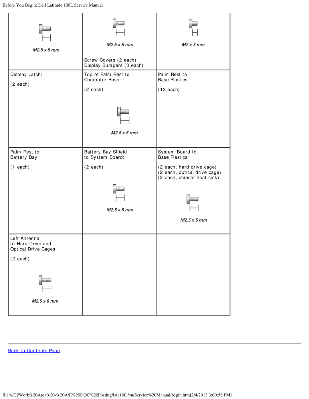 Dell 100L service manual Each, chipset heat sink 