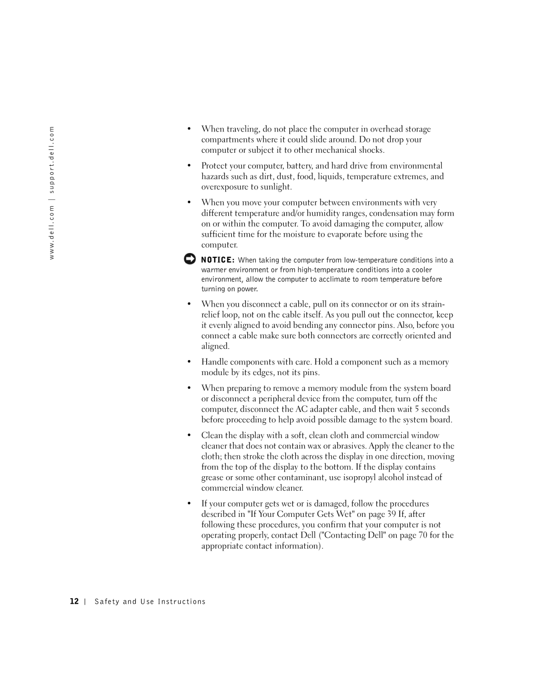 Dell 100N owner manual Safety and Use Instr uctions 