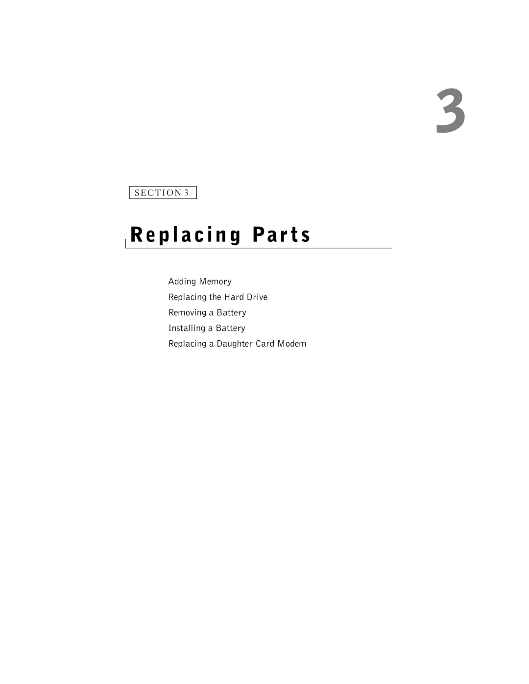 Dell 100N owner manual Replacing Parts 