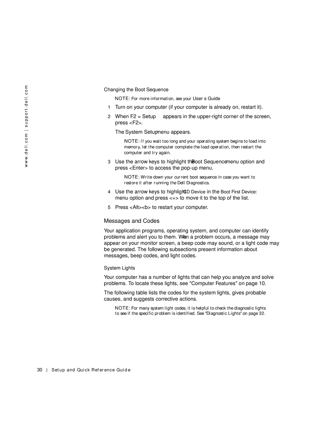 Dell 10JEJ manual Messages and Codes 