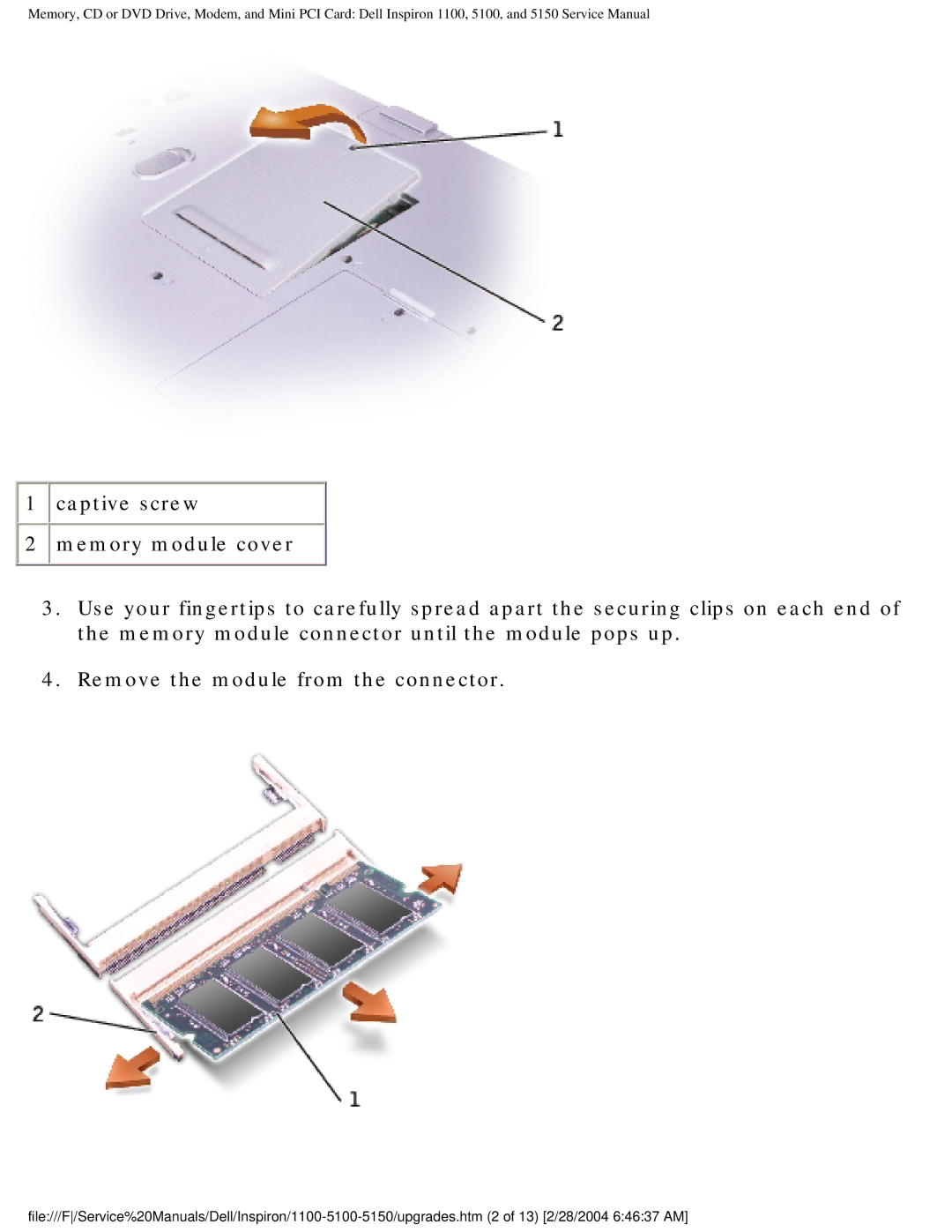 Dell 5150, 1100, 5100 service manual 