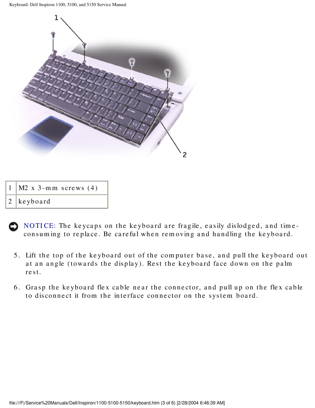 Dell 1100, 5150, 5100 service manual 