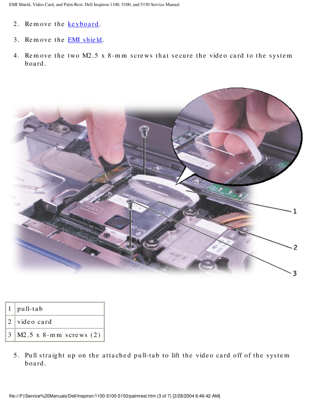 Dell 5150, 1100, 5100 service manual 