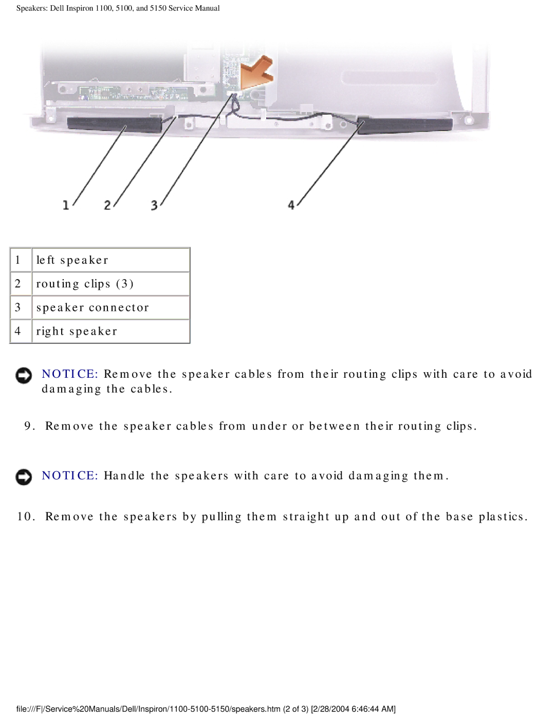 Dell 5100, 1100, 5150 service manual 