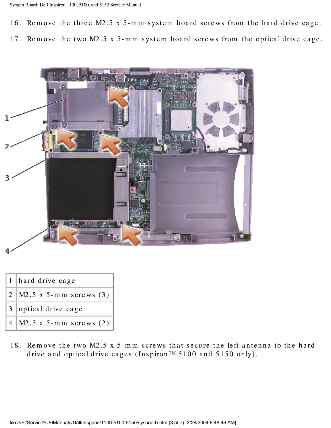 Dell 1100, 5150, 5100 service manual 